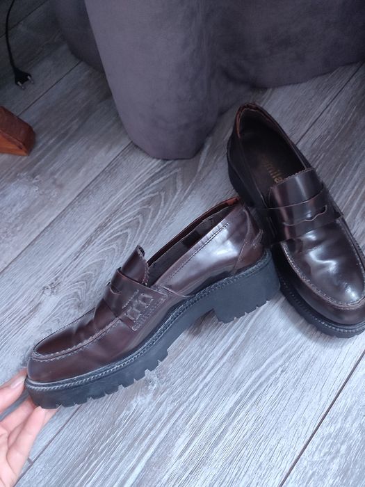 Лоферы, трендові, шкіряні. Розмір 37-38