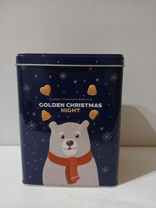 Lata de Natal azul escura