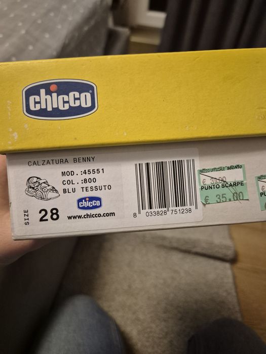 Босоніжки Chicco для хлопчика 28 розмір 18 см