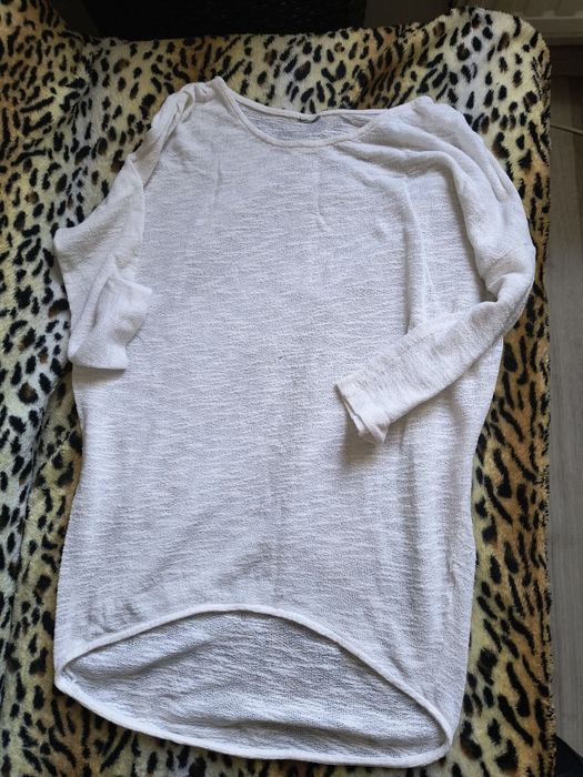 Biały cienki sweterek, rozmiar uniwersalny