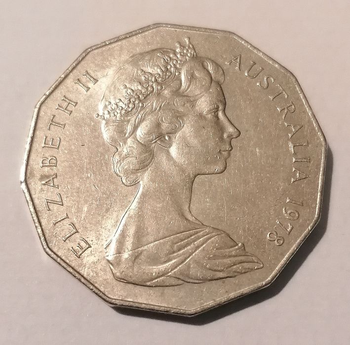 Moeda 50cents. Australia, 1978