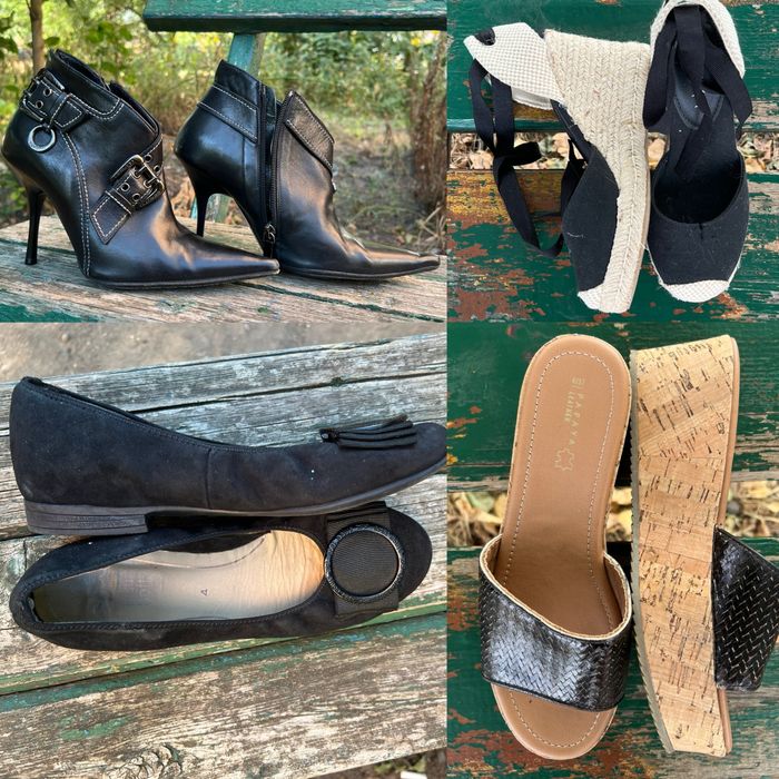 Босоніжки на танкетці, шльопанці, балетки, нарівчоботи