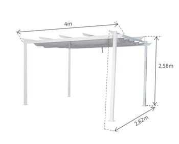 Pawilon ogrodowy pergola Omega 400x285x258 cm biały Naterial