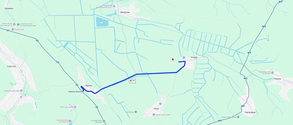 Продаж ділянки 148 сот. у селі Коцурів (без комісії для покупця).