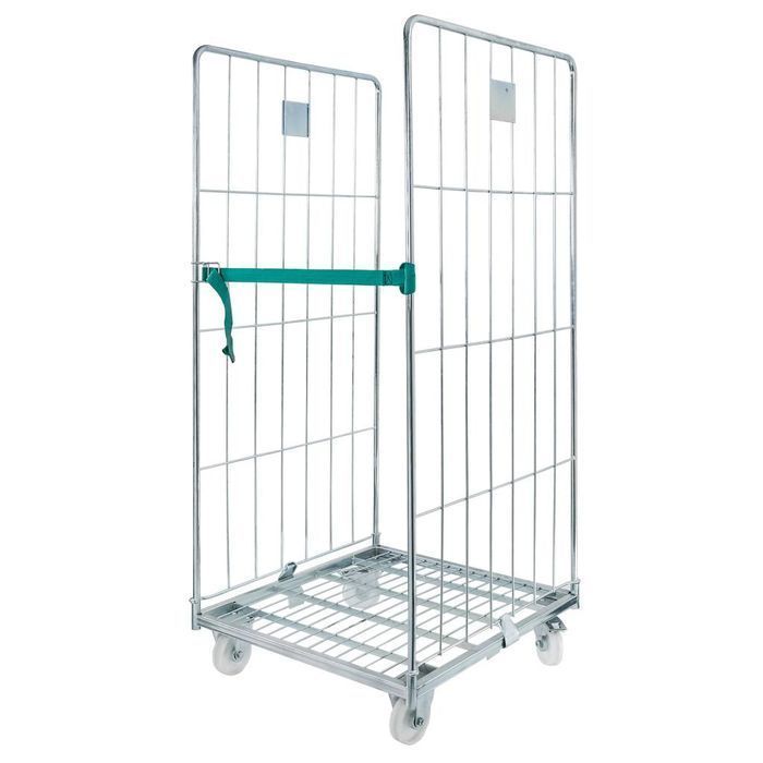 Rollkontener siatkowy Mega-M Universal 2 ściany ocynk 500 kg 177 cm