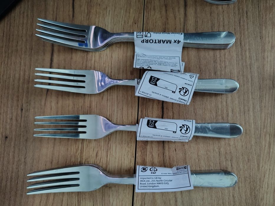 Ikea widelce x16 martorp (4x4komplety)