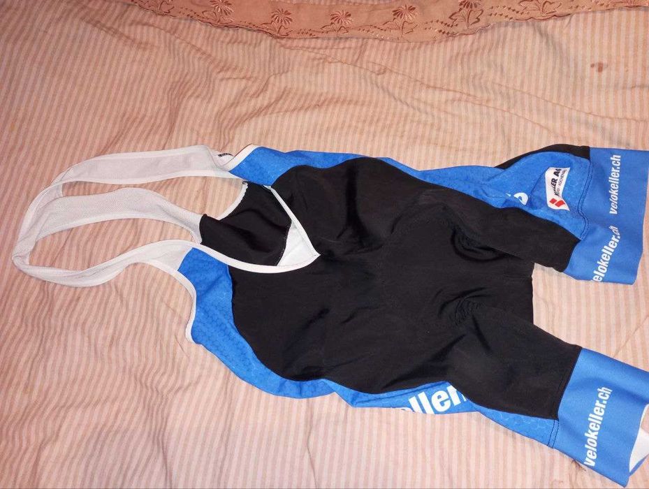 Велошорты на лямках, мсужские, р. М (44-46), б/у, Италия