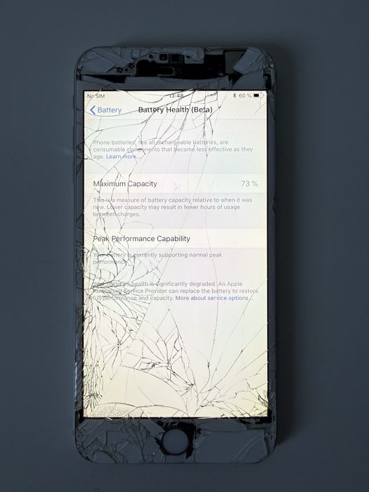 iphone 6 sprawny działa pęknięta szybka