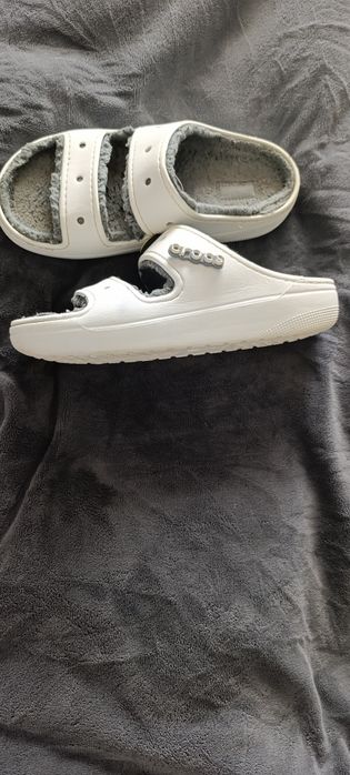 Crocs baya cozzzy w8 m6 крокси білі