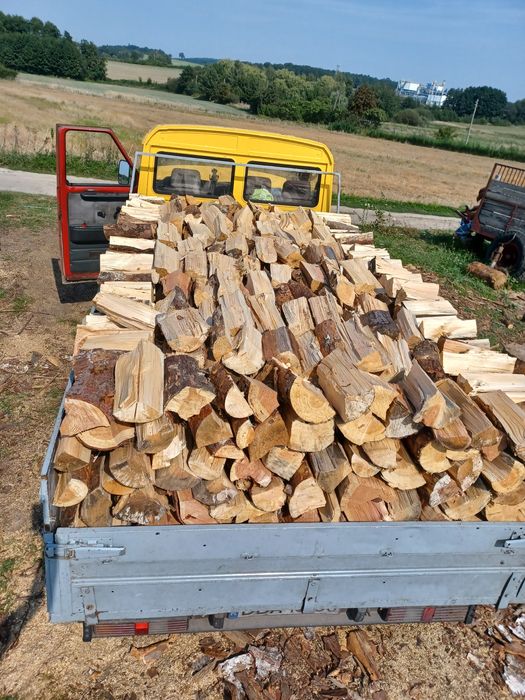 Drewno opałowe kominkowe buk dąb brzoza olcha sosna świerk  transport