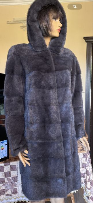 Рр 48.  Норковая шуба ‘сирень’ Италия! !