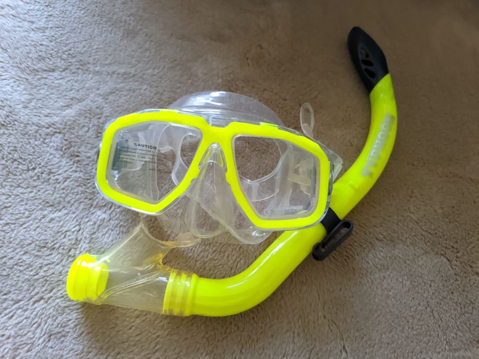 Очки Маска Трубка для плавания дайвинга для бассейна детская Typhoon