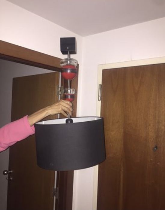 Candeeiro de sala em vidro (teto)