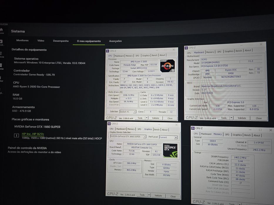 PC Gaming RYZEN , NVIDIA SUPER, 16GB RAM, teclado rato headphones novos