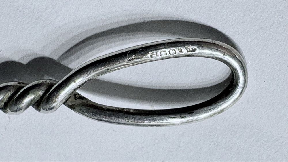 antigo conjunto de 6 colheres de café em prata alemã contrastada