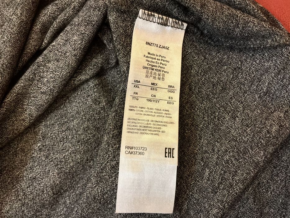 Футболка Armani Exchange slim, серый меланж, р.XXL
