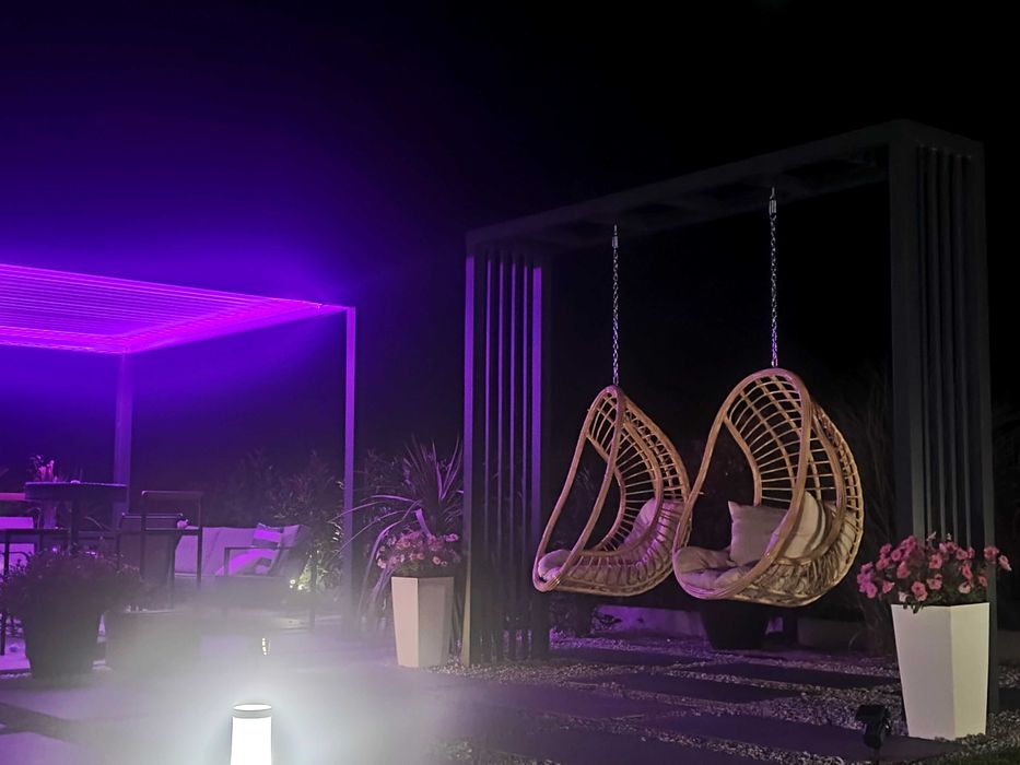Stelaż pergola chuśtawka 2 kokony bocianie gniazda | Na wymiar PREMIUM