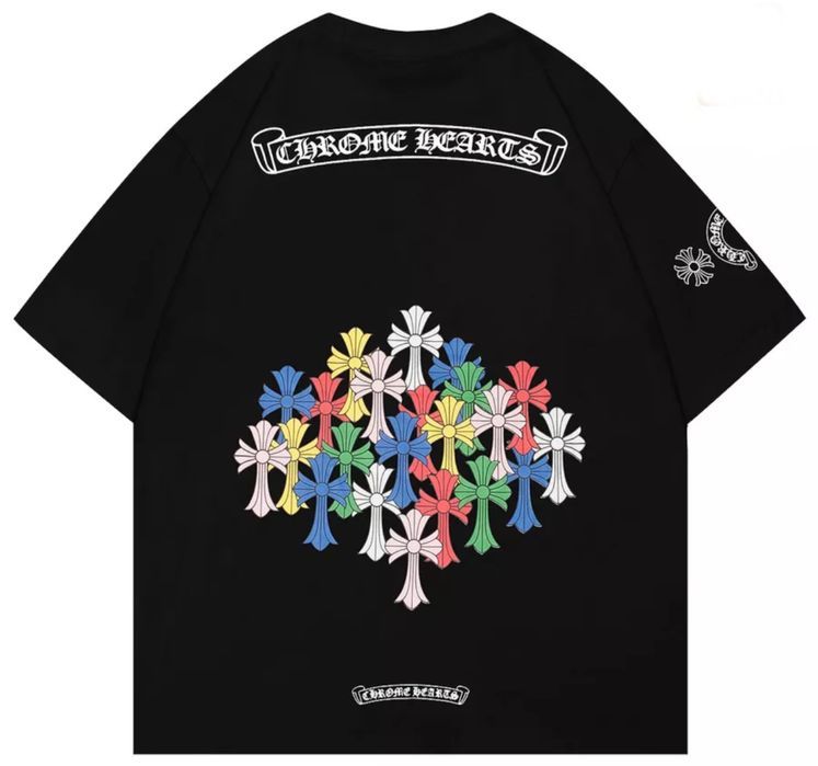 Футболки унисекс Chrome Hearts Logo Хит лета хром хартс черные белые