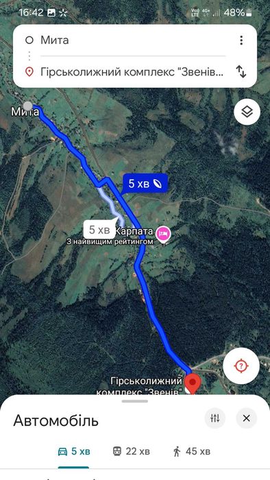 Земельна ділянка під забудову у Карпатах (с.Мита Львівська обл.)