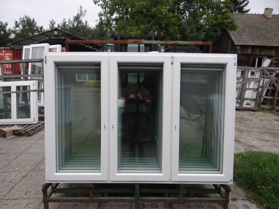 Okno PCV 206,5x142,5 Białe Trzyskrzydłowe R+RU+R | FHU Banasik Szadek