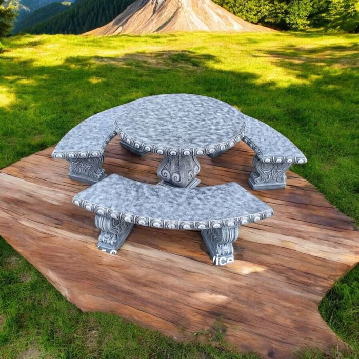 Betonowe meble ogrodowe tarasowe komplet ogrodowy zestaw ogrodowy stół