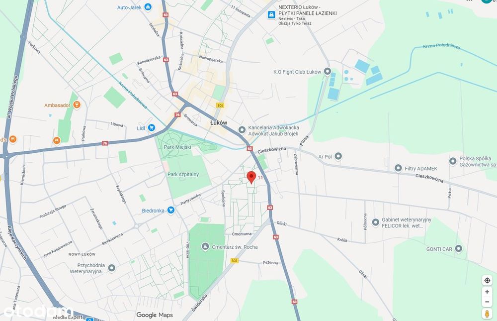 Narożne mieszkanie 68,4 m² w centrum Łukowa– 4 pokoje, balkon, parking