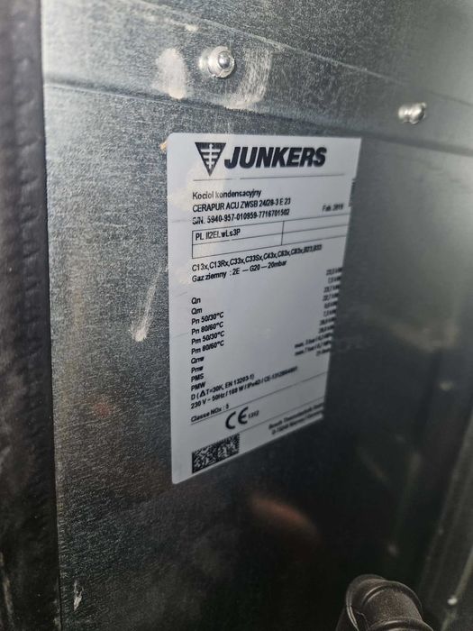 Kocioł kondensacyjny Junkers Cerapur Smart dwufunkcyjny