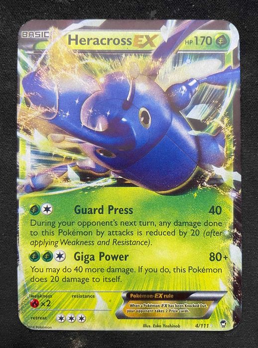 Lote 4 Cartas Pokémon EX – Gyarados, Heracross, Manectric e Altaria