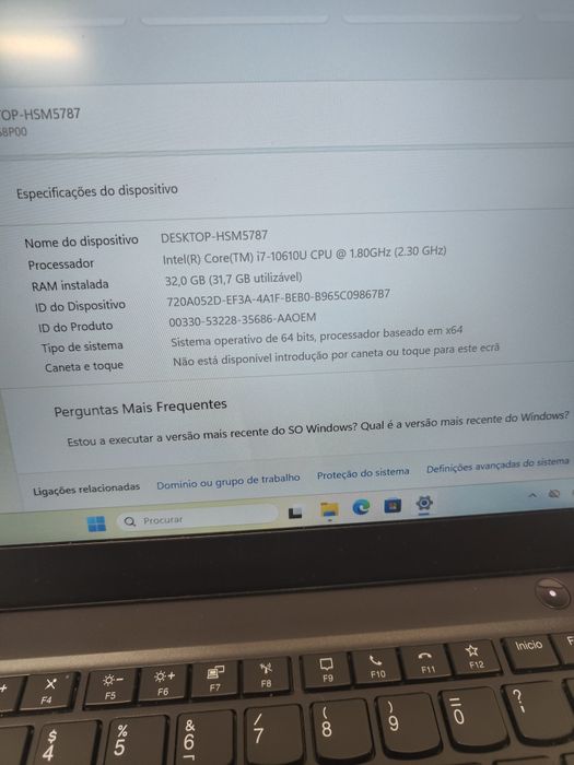 Lenovo T14s - i7 10th 32gb Ram