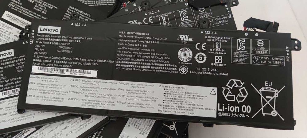 Батарея АКБ Lenovo ThinkPad T490 L18L3P73 11.55V 51Wh