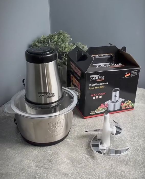 Мощный Блендер Измельчитель Zepline ZP-051, 1500 Вт, 2 литра