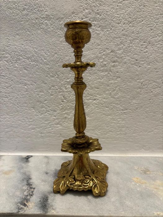 Świecznik mosiężny retro