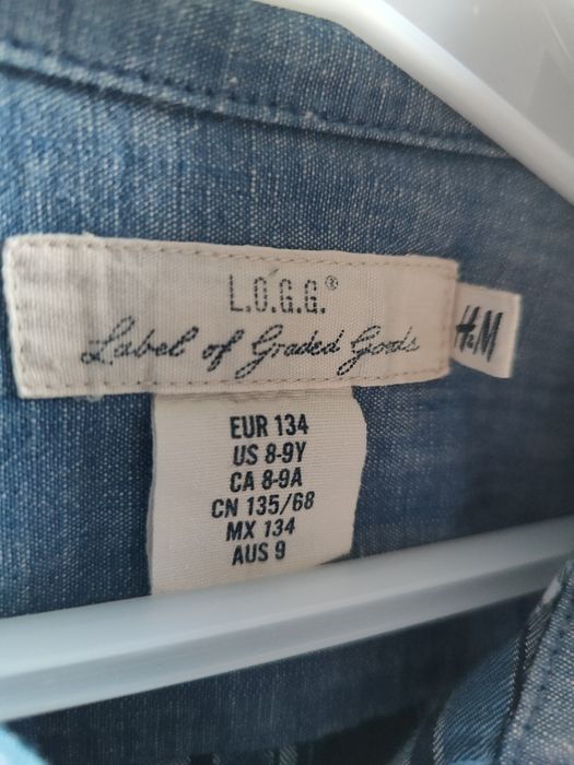 Koszula chłopięca rozm 140, firma h&m, stan bardzo dobry
