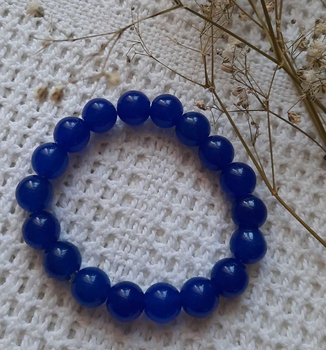 Sodalit kamienie naturalne piękna bransoletka niebieski kamień