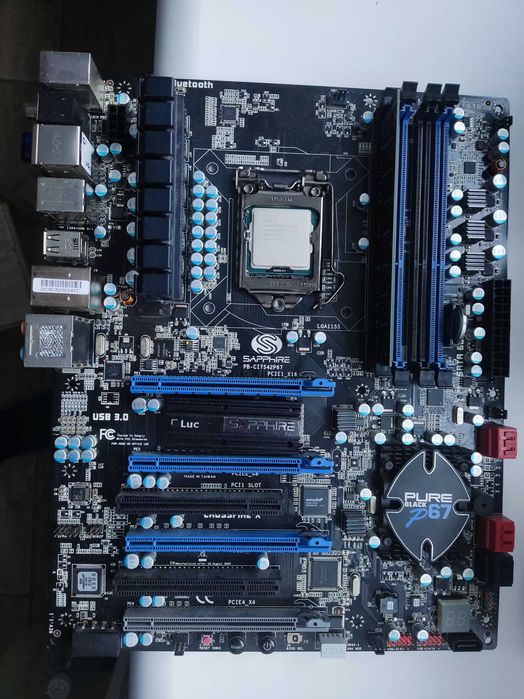 Топовая материнская плата Sapphire Pure Black P67 Hydra +проц i5-3570K