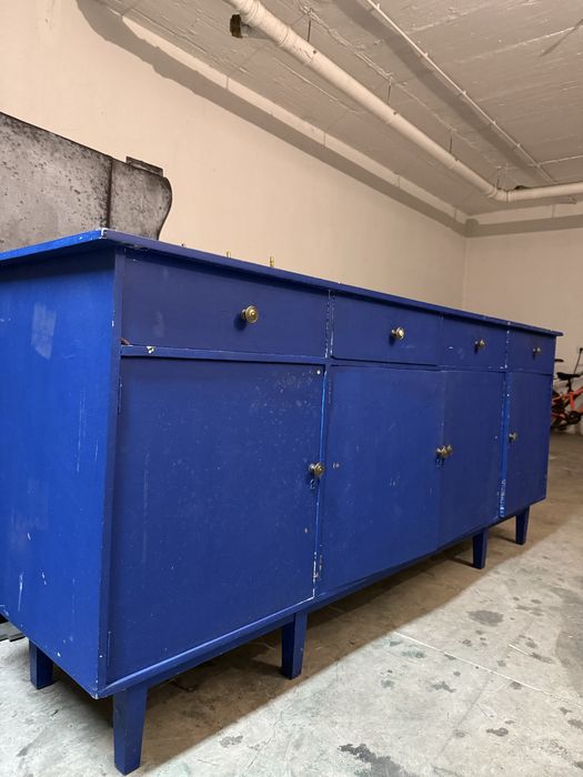 Armario de cozinha azul