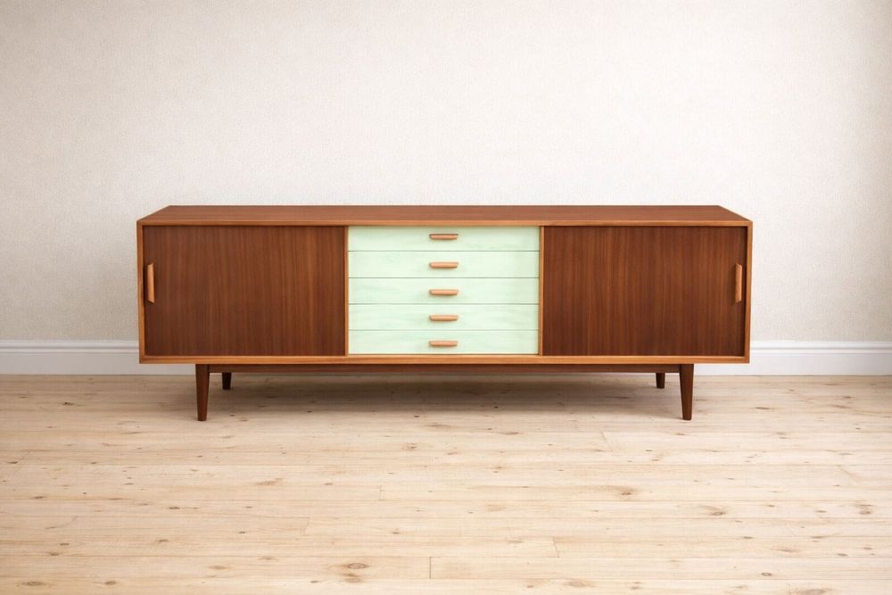 Duńska szafka / kredens / komoda / sideboard klasyczny mahoniowy 80s