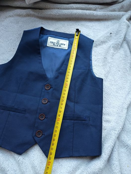 Kamizelka elegancka granatowa niebieska 104 next,na ślub wesele chrzest