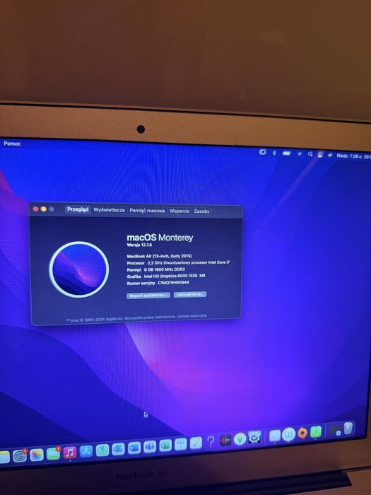 MacBook Air 13” i7 256 GB