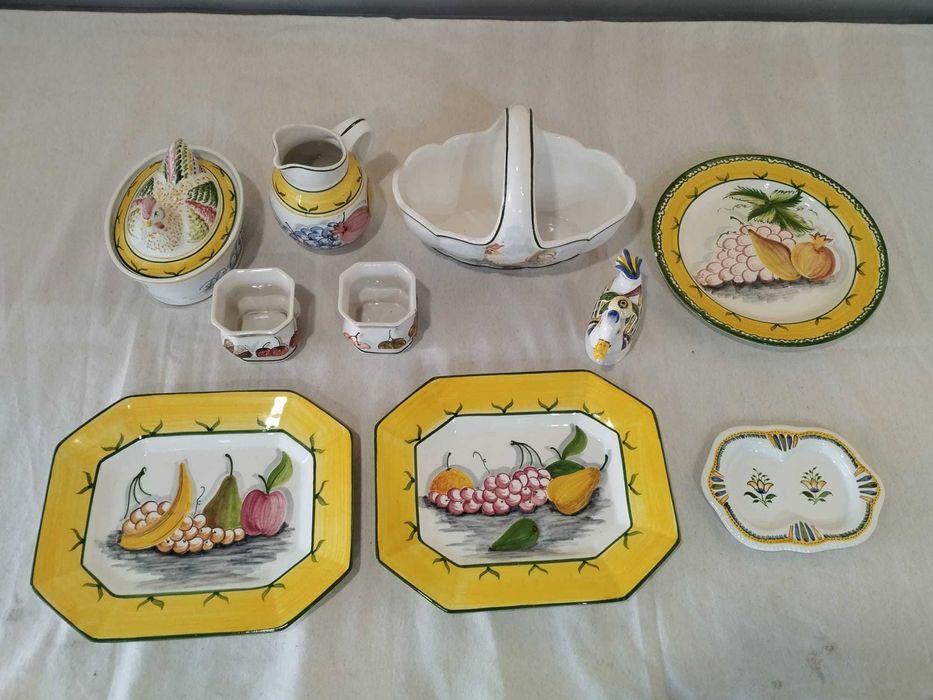 Conjunto louça pintada à mão