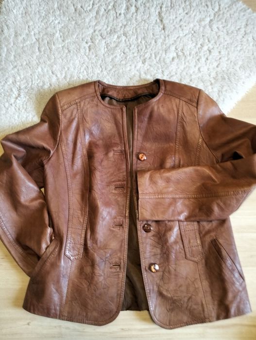 Kurtka dam. skórzana taliowana Firmy LEATHER.