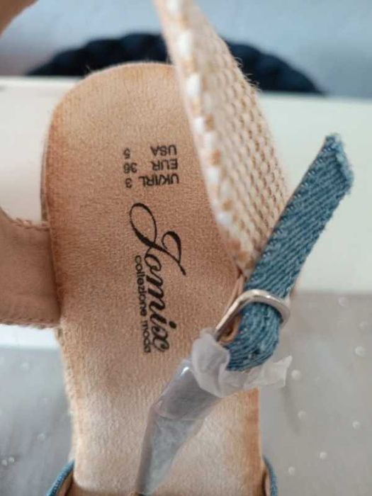 Sandały typu espadryle na koturnie r 36