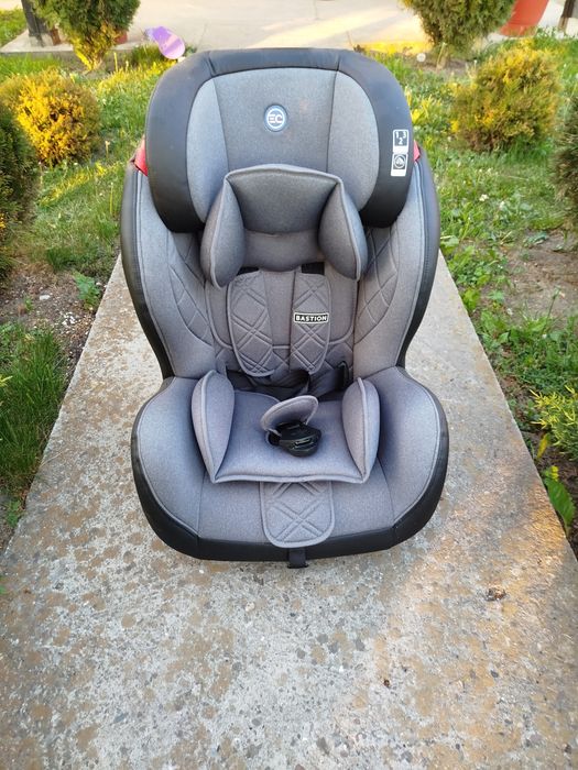 Автокрісло ME 1057 BASTION Dark Gray дитяче, група 1-2-3, isofix, темно-сірий, льон+шкіра.