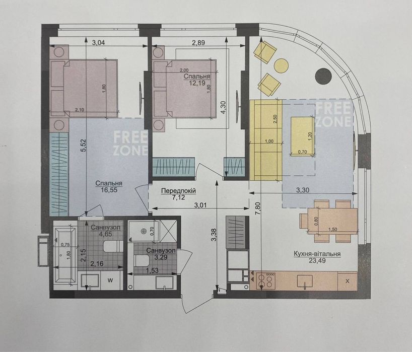 Продам! Топ двокімнатна в ЖК White lines ! 68м Голосіївський 76