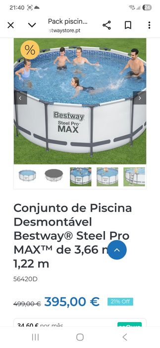Vendo piscina motivo de venda tenho outra e nao uso esta