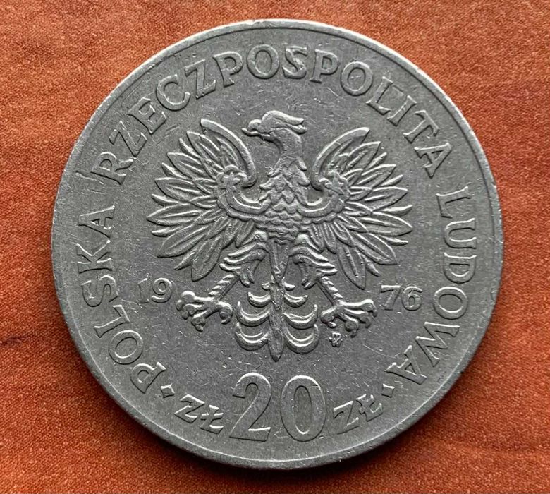 Moneta 20 zł Marceli Nowotko- rok 1976