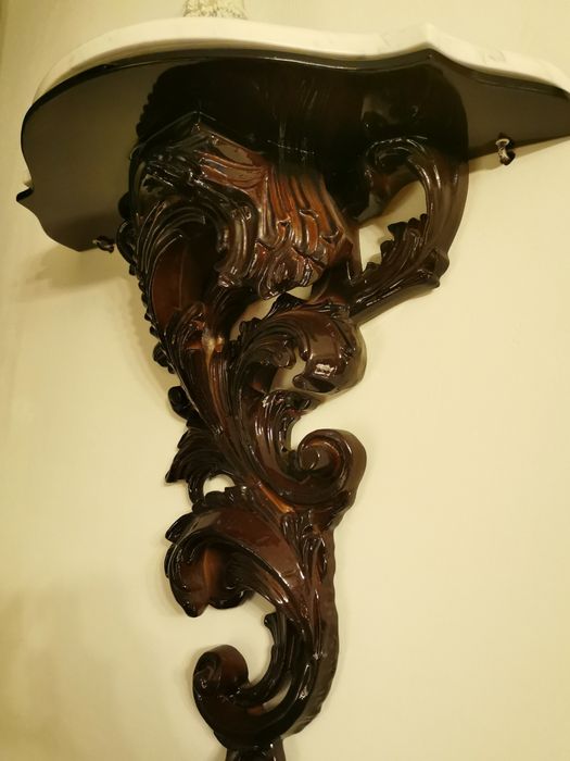 Konsola podwieszana  z kamiennym marmurowym blatem - Rad-Pol