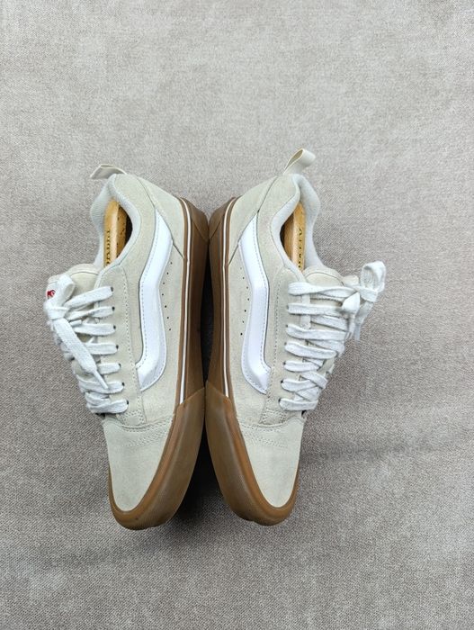 Скейтерские кроссовки весны vans knu skool marshmallow beige