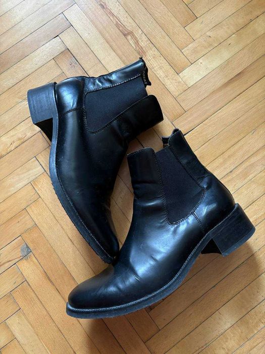 Ботинки сапоги кожа замш казаки челси