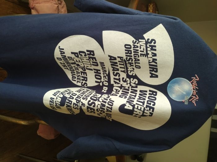 T-shirts oficiais rock in rio 2004 e 2005